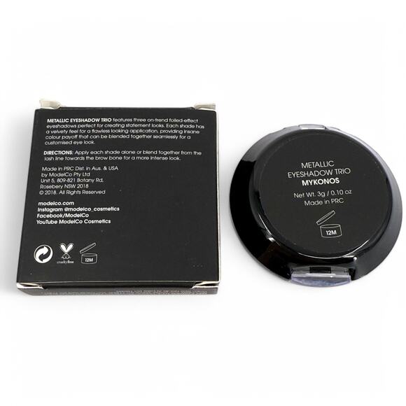 Model Co Metallic Eyeshadow Trio in Mykonos 3g 0.10 oz Eye Shadow - Picture 4 of 4